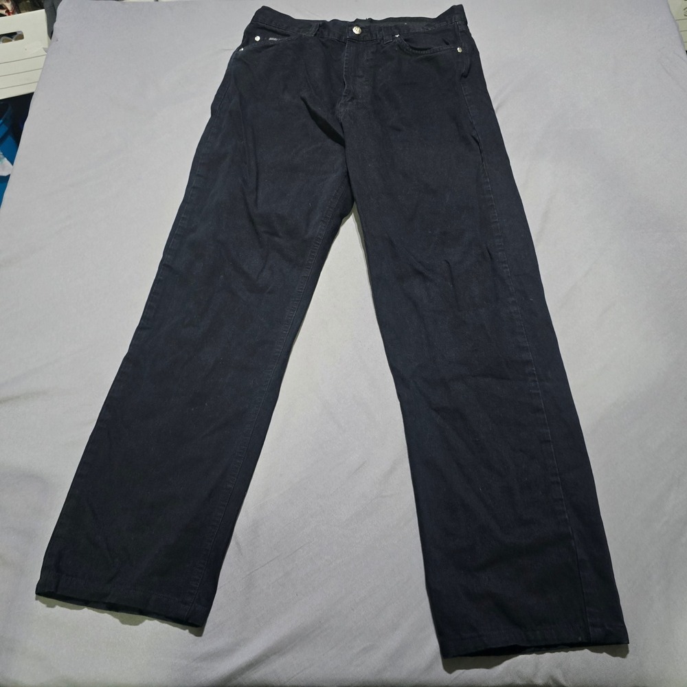 Hugo Boss Alabama Jeans Mens 34x36 Black Straight Leg Made in Italy 13794